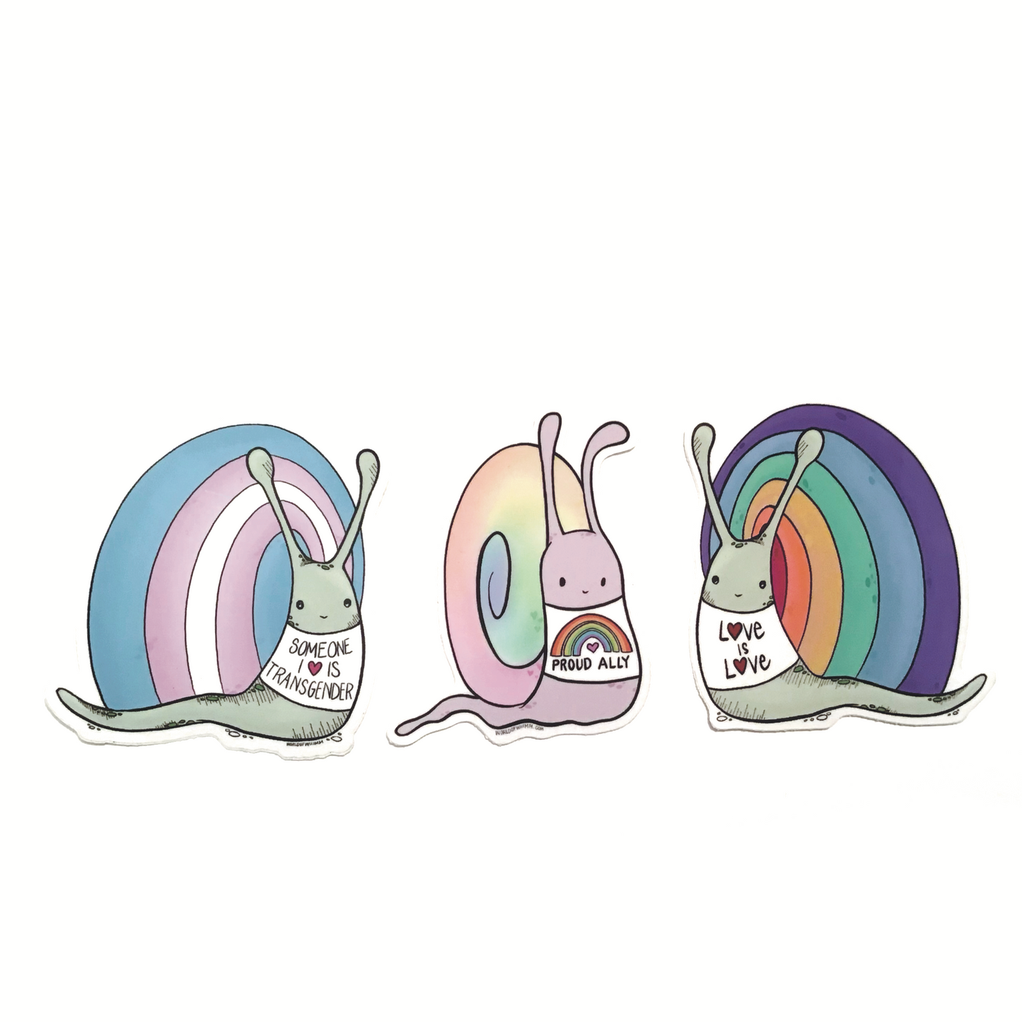 Vinyl Sticker - Some I Love is Transgender Snail