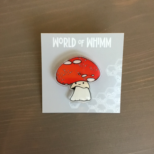 Acrylic Pin - Little Red Mushroom