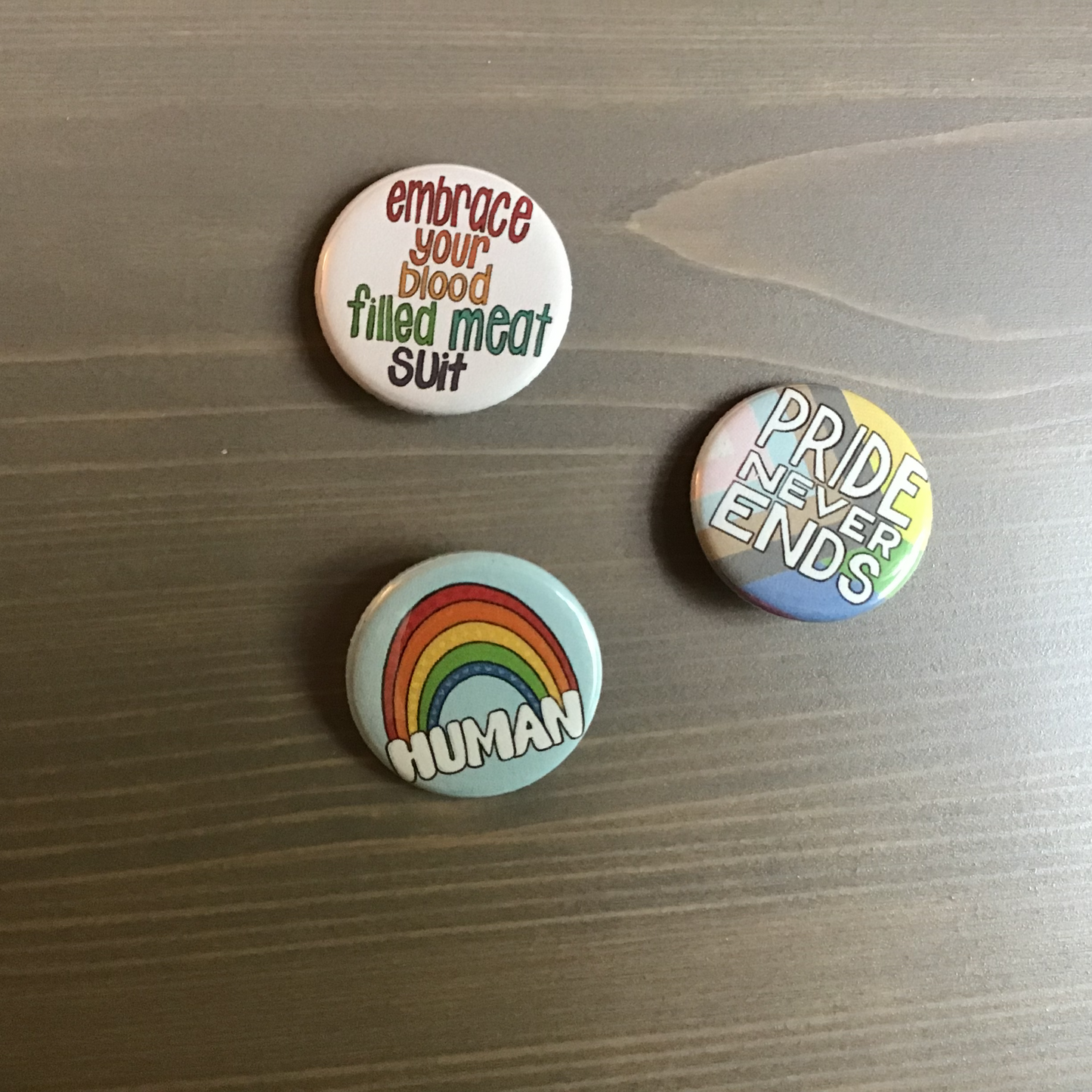 Pin Back Buttons (Set of 3) - Pride