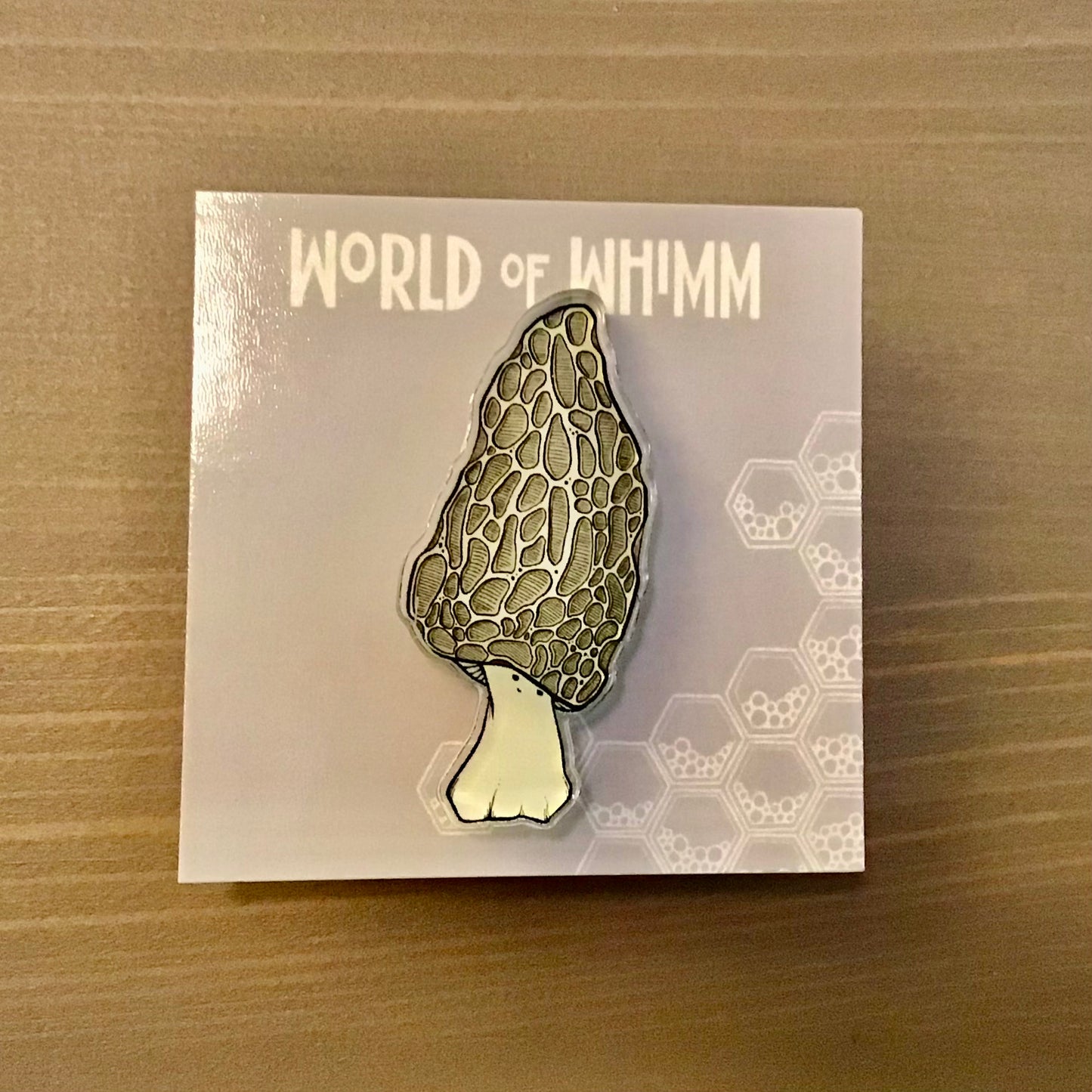Acrylic Pin - Morel Mushroom