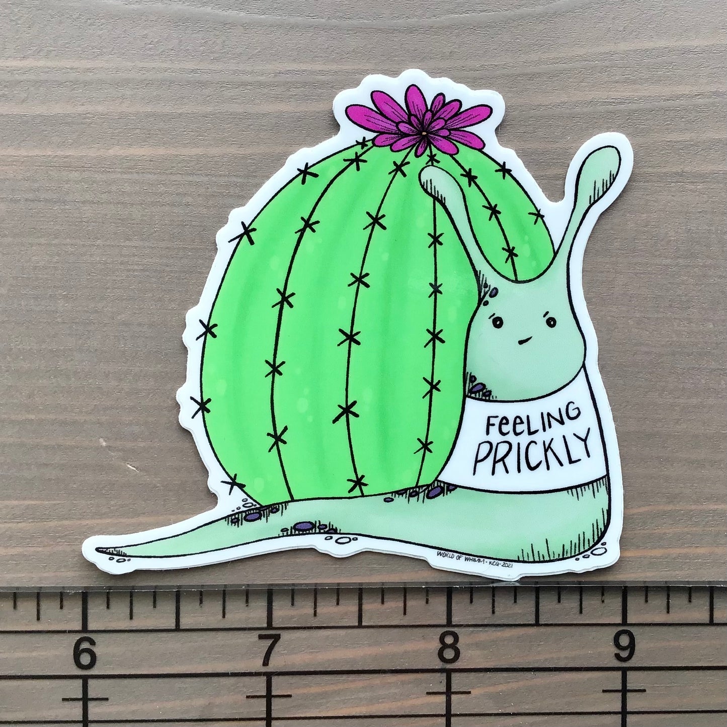 Vinyl Sticker - Feeling Prickly Snail
