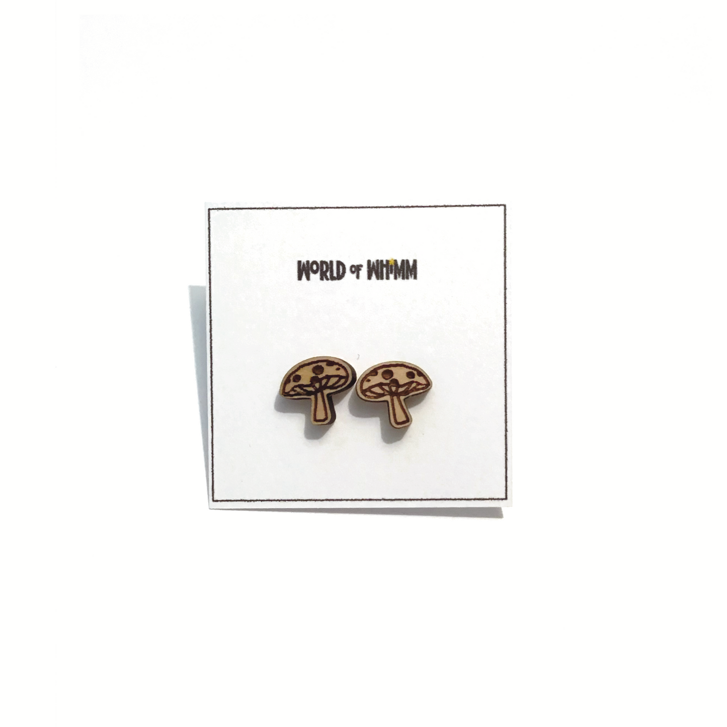 Earrings - Tiny Mushroom