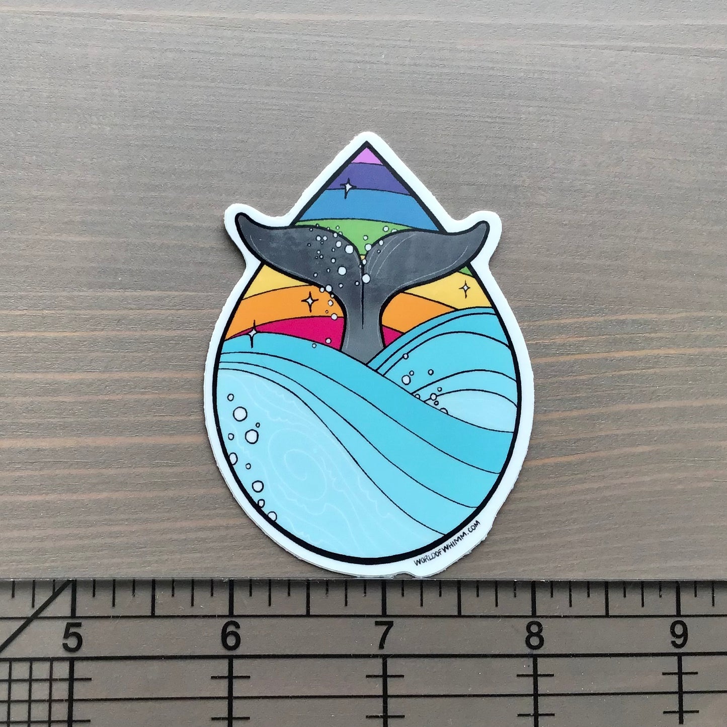 Vinyl Sticker - Whale Tail Raindrop