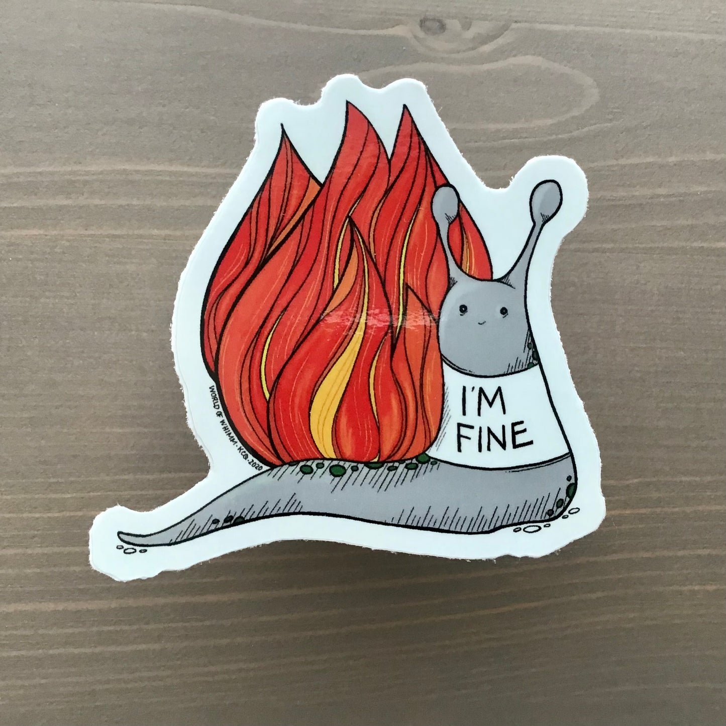 Vinyl Sticker - I'm Fine Snail
