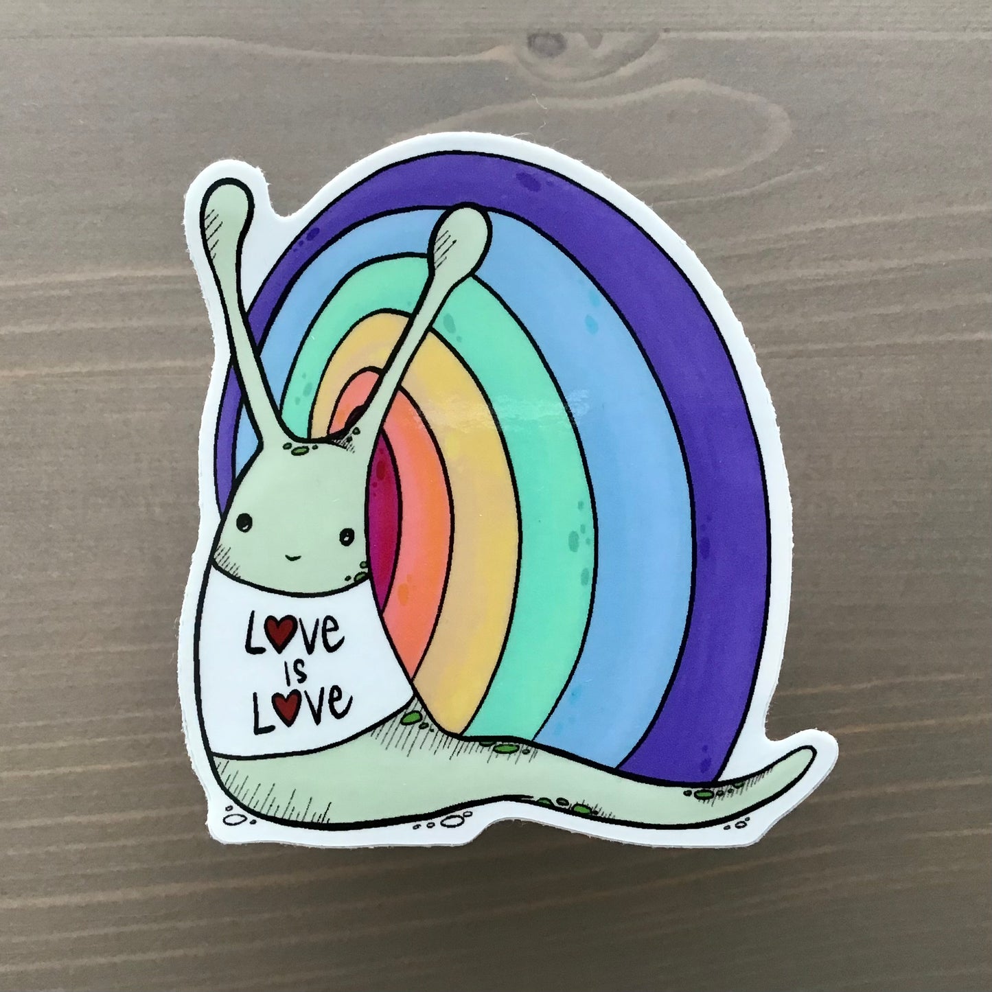 Vinyl Sticker - Love is Love Snail